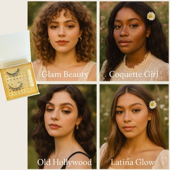 Battington Lashes Monroe 3D Silk Lashes and Glue Kit New Multi Use Faux Mink - Picture 2 of 8